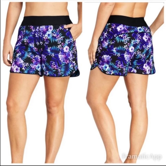 Lands' End Swim Lands End 5 Swim Board Shorts Floral Poshmark